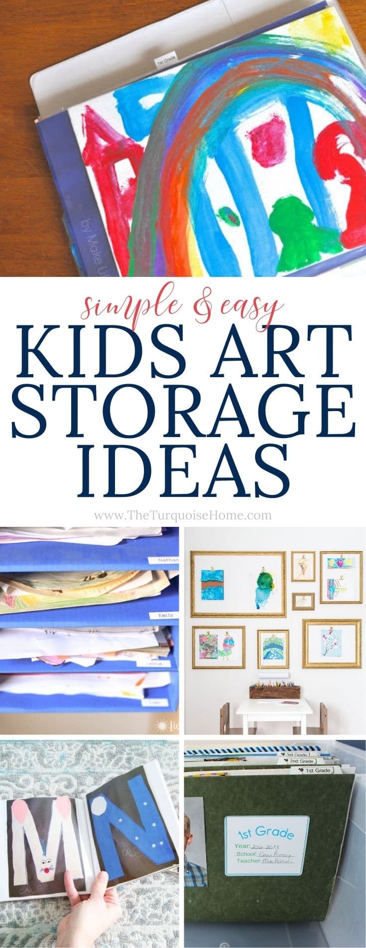 Kids Art Storage & Organizing Memorabilia - The Turquoise Home
